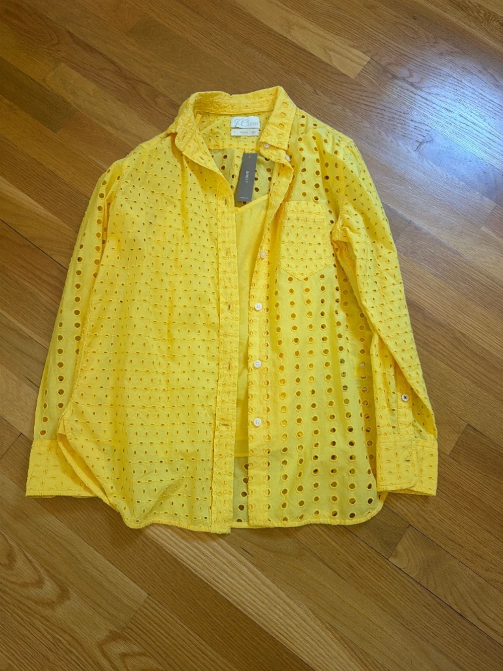 J. Crew womens eyelet top